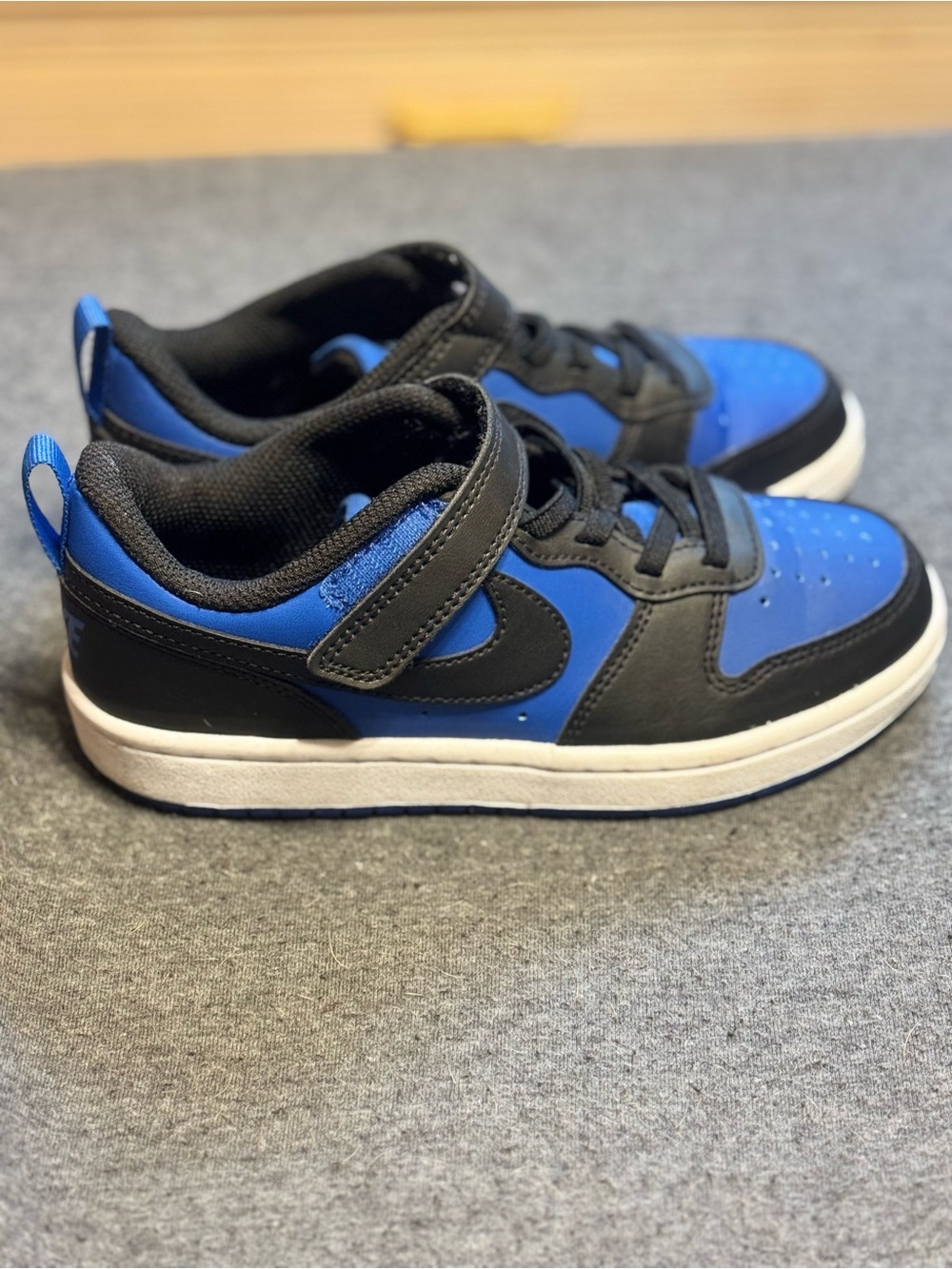 Nike Court Borough Low Recraft Toddler Sz 13.5C Game Royal Black White like new - Picture 9 of 14